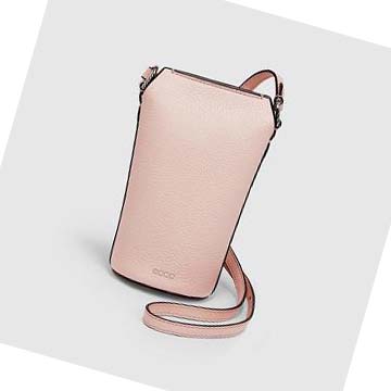 Men's Ecco Textureblock Pot Bags Pink | Canada 698JPQ